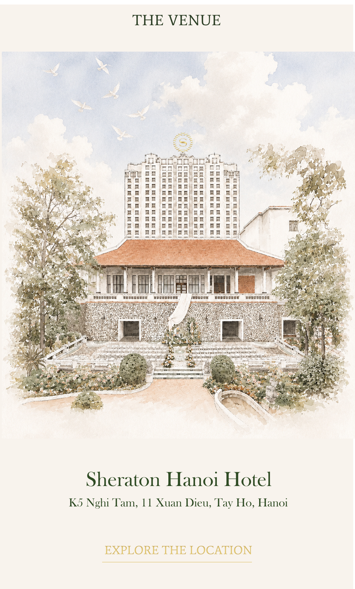 The Venue — Sheraton Hanoi Hotel, K5 Nghi Tam, 11 Xuan Dieu, Tay Ho, Hanoi